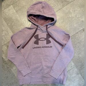 Under Armour Hoodie - Dusty Speckled Mauve with Plum Logo